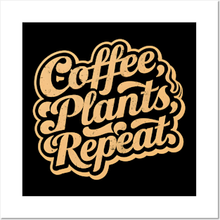 Coffee Plants Repeat | Gardening Posters and Art